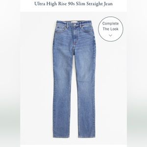 Abercrombie Ultra High Rise 90s Slim Straight Jean